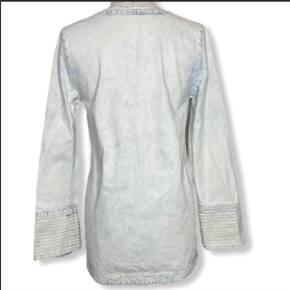 Free People acid wash denim tunic/mini dress - Picture 5 of 7